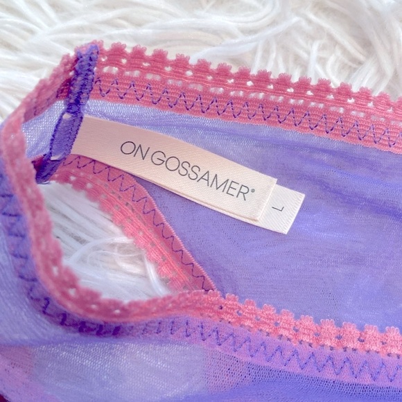 Nwt On Gossamer Lavender and Rose Sheer Briefs - Picture 3 of 7